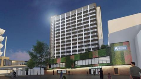 Artist impression of the revamped building