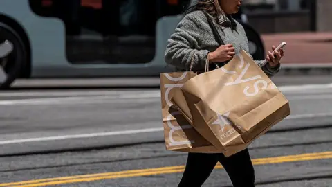 Woman shopping at Macys