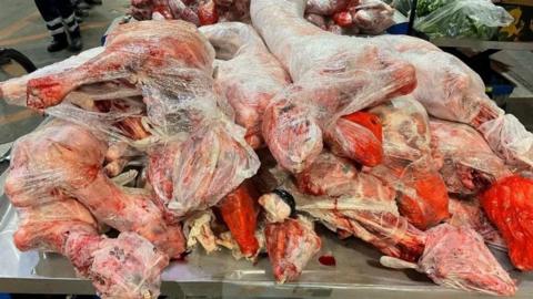 Carcasses seized at the Port of Dover