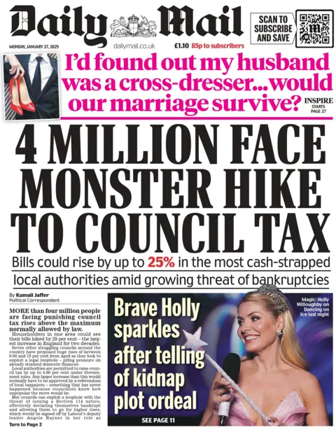 Daily Mail: Four million Face Monster Hike for Council Tax