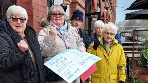 Jane Cairns Jane (left) campaigning 