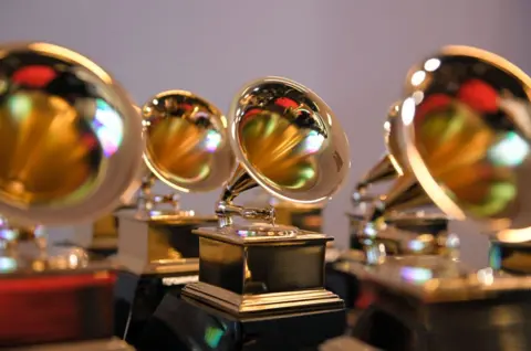 Getty Images A selection of Grammy Awards