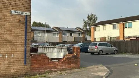 BBC Houses around a shared drive in Fisher Close