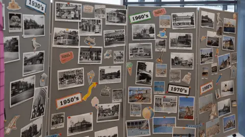 Blackpool Council Photos on a display board
