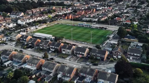 Natalie Benville/Deal Town Football Club An aerial view of Deal Town Football Club stadium.