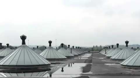 Historic England The roof of Temple Works in Leeds 