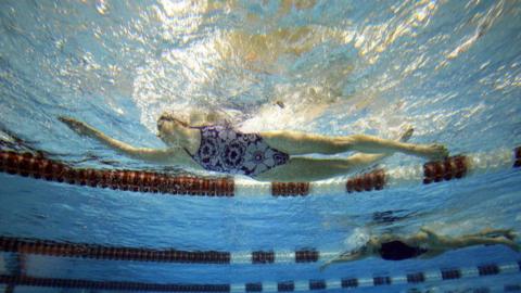 Woman swimming