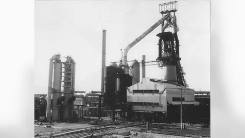 Tata Steel UK Blast Furnace 5 pictured in 1958