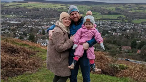 Callow family handout Mr Callow with fiancée Anna Hall and their daughter, Eira