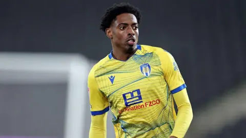 Kyreece Lisbie in action for Colchester United 