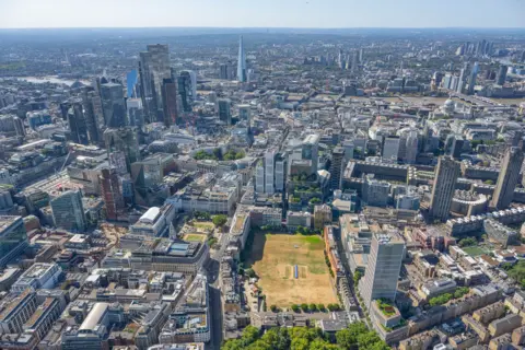 jasonhawkes.com Aerial view of City of London