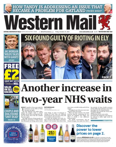 Wales' papers: Six found guilty of rioting and vape shop raids