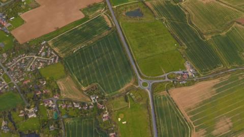 Ariel view of Wheelers farm and surrounding areas