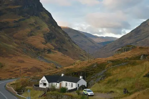 Getty Images Police at Allt-na-Reigh in October 2012