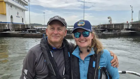 Supplied A father and daughter in sailing gear. 
