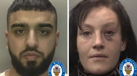 West Midlands Police Mohammed Kasim Khan and Imaan Coley seen in police mugshots.