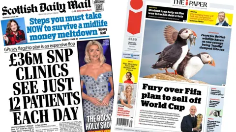 front page of daily mail and i
