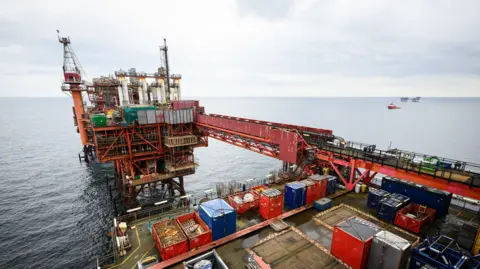 PA Media Rough 47/3B gas platform Bravo in the North Sea