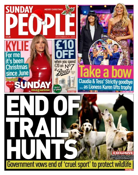 "End of trail hunts: Government vows end of 'cruel sport' to protect wildlife" reads the headline on the front page of the Sunday People.