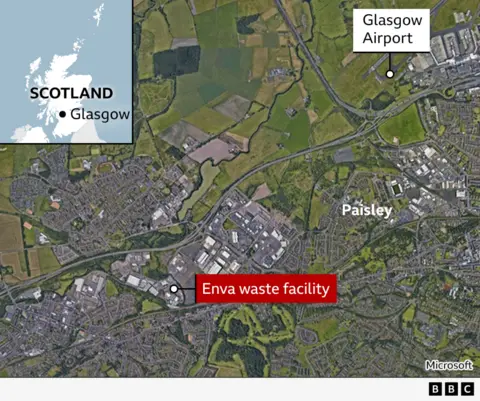 Map of where the Linwood fire took place