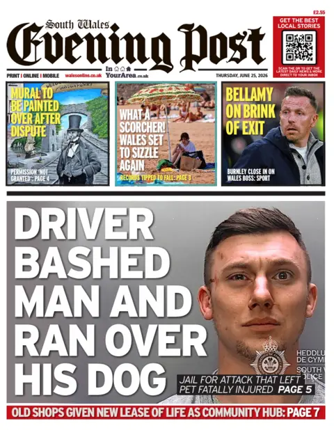 South Wales Evening Post South Wales Evening Post: Driver bashed man and ran over his dog
