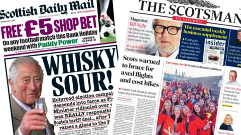index picture combining the front pages of two newspapers