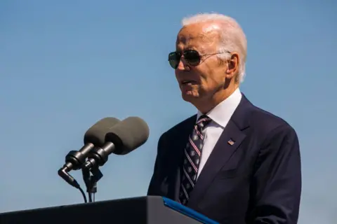 Joe Biden on a September 2022 visit to Ohio
