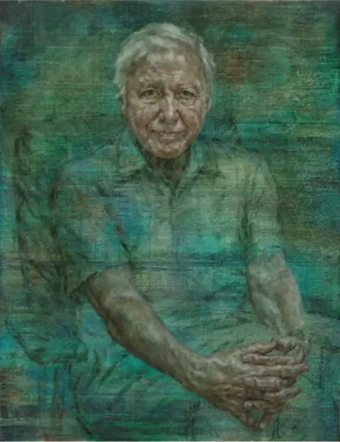 Jonathan Yeo Studio A portrait of Sir David Attenborough