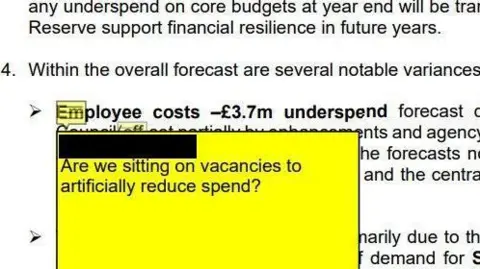 North Lincolnshire Council A comment questioning job vacancies at North Lincolnshire Council
