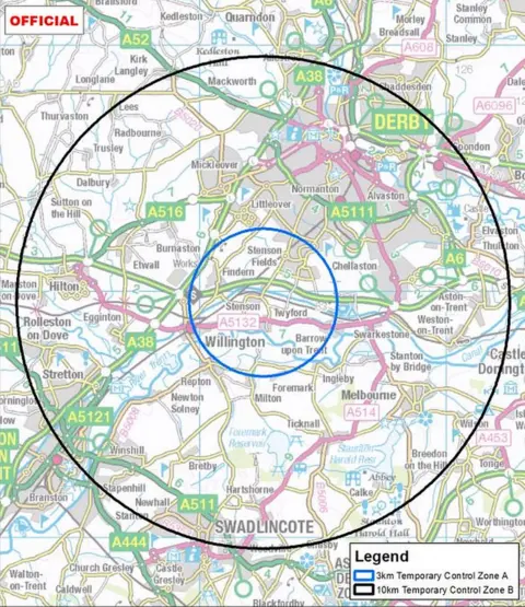 DEFRA Control Zone map