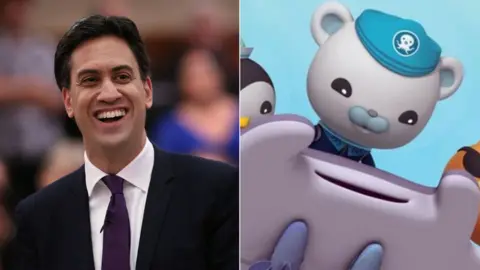 Getty Images and BBC Ed Miliband and the Octonauts