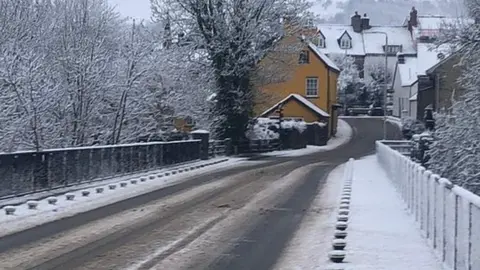 Wintry weather at Clyro, near Hay-on-Wye, earlier this month