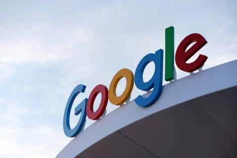 Reuters Google's multi-colored logo is perched atop the company's exhibit site at the CES trade show in Las Vegas in 2024