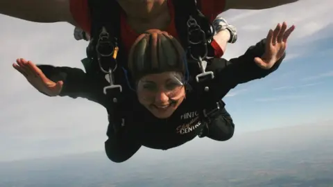 Claire Hibbs Claire skydiving