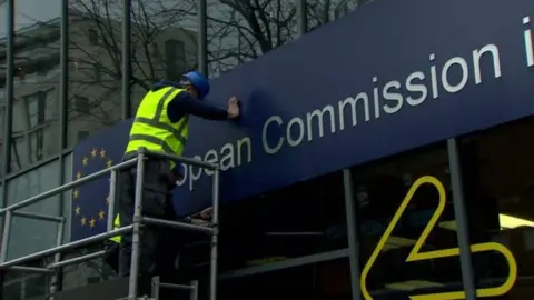 BBC The European Commission Office in Belfast closed earlier this year