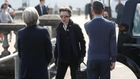 Reuters Princess Anne arrives at the RYS in Cowes