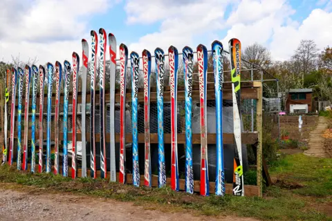 Martin Watson A fence made from old skis