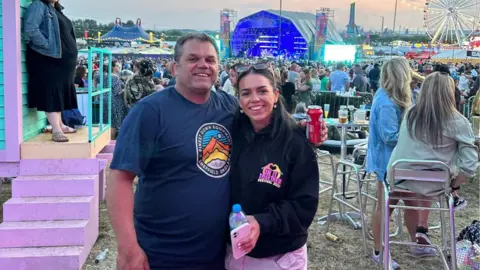 May Williams Dad and daughter at festival 