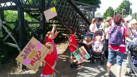 BBC Protestors in Oswestry