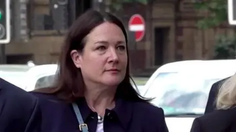 Claire Freemantle arriving at court