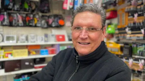 Patrick Cleary in his household goods shop