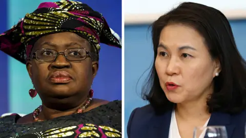 Reuters/WTO Ngozi Okonjo and Yoo Myung-hee