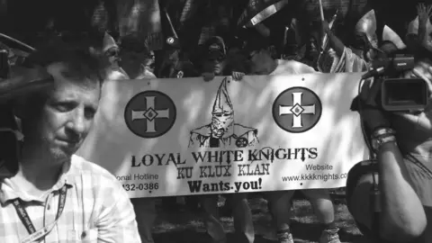 DeVante Cunningham KKK supporters at the rally in Charlottesville