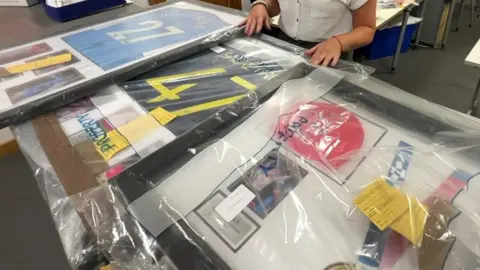 Signed football shirts and 