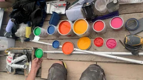 Ben Aylmer Rainbow paint