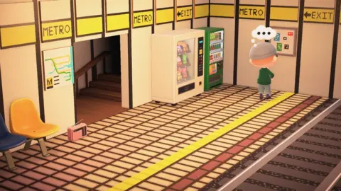 Euan Lynn Monument metro station in Animal Crossing