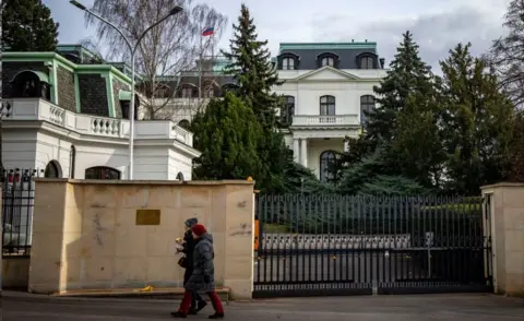 Getty Images Russian embassy, Prague, 27 Feb 20