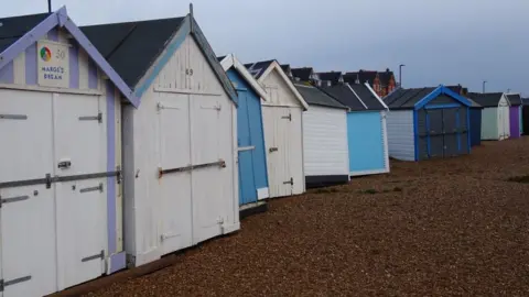  Felixstowe Beach Hut and Chalet Association Beach huts were damaged during a storm in April
