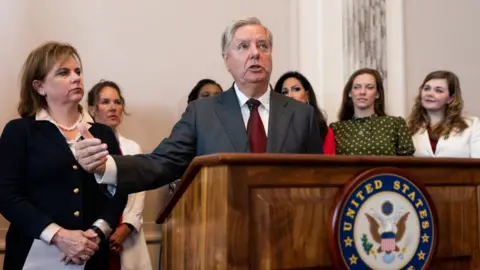 Getty Images Lindsey Graham at press conference