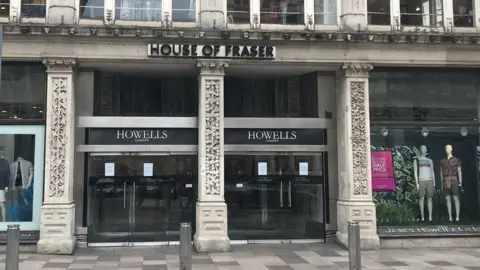 BBC The House of Fraser Howells store in Cardiff has had a presence since the 1860s